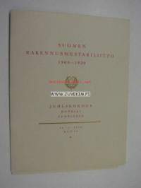 Suomen Rakennusmestariliitto 1905-1930 -juhlakokouskutsu Hotelli Fennia 