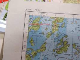 Föglö 1014 topografinen kartta 1:100 000 1955