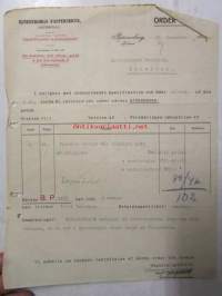 Björneborgs pappersbruk Aktiebolag, Björneborg 15 Decenber 15. 1921. -asiakirja