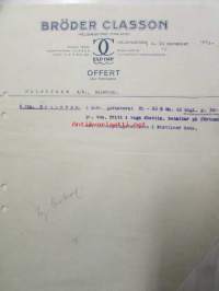 Bröder Classon, Helsingfors 11. november 1921. -asiakirja
