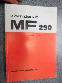 Massey Ferguson 290 / 290-4 traktori -käyttöohjekirja, lisäsivut nelivetomallia varten, varaosakuvasto -tractor instruction book