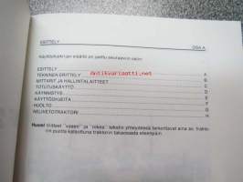 Massey Ferguson 290 / 290-4 traktori -käyttöohjekirja, lisäsivut nelivetomallia varten, varaosakuvasto -tractor instruction book