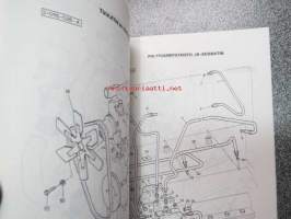 Massey Ferguson 290 traktori -käyttöohjekirja, lisäsivut nelivetomallia varten, varaosakuvasto -tractor instruction book