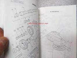 Massey Ferguson 290 / 290-4 traktori -käyttöohjekirja, lisäsivut nelivetomallia varten, varaosakuvasto -tractor instruction book