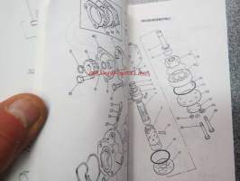 Massey Ferguson 290 / 290-4 traktori -käyttöohjekirja, lisäsivut nelivetomallia varten, varaosakuvasto -tractor instruction book