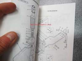 Massey Ferguson 290 / 290-4 traktori -käyttöohjekirja, lisäsivut nelivetomallia varten, varaosakuvasto -tractor instruction book