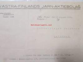 Västra-Finlands Järn-Aktiebolaget, Åbo 18 augusti 1921 -asiakirja