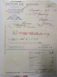 Victos EK Helsingfors, Rauma 23/9. 1915. -asiakirja