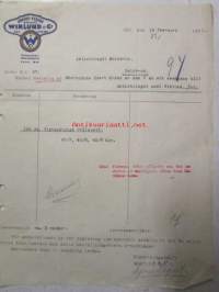 Wiklund Import Export bolaget, Abå 19. februari 1921. -asiakirja
