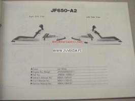 Kawasaki JF650-a (Jet ski X-2) parts catalog -varaosaluettelo