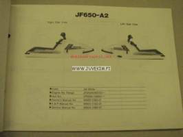 Kawasaki JF650-A (Jet ski X-2) parts catalog -varaosaluettelo