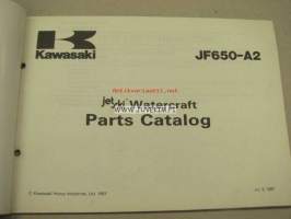 Kawasaki JF650-A(Jet Ski X-2) parts catalog -varaosaluettelo