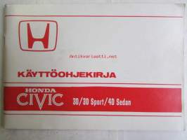 Honda Civic 3D / 3D Sport / 4D Sedan -käyttöohjekirja