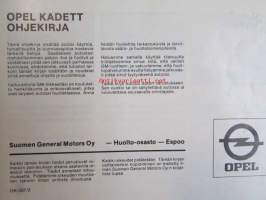 Opel Kadett -Käyttö turvallisuus huolto