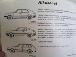 Datsun Nissan mallisarja N10 -Käyttöohjekirja