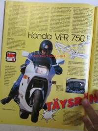 Vauhdin Maailma 1986 nr 6 -mm. VM maistelee Volvo 480 ES, Honda VFR 750, Toyota MR2, Toyota Corolla FX ja Pieni punainen custom, Ralli-MM Korsika kaiken loppu,