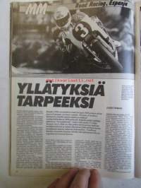 Vauhdin Maailma 1986 nr 6 -mm. VM maistelee Volvo 480 ES, Honda VFR 750, Toyota MR2, Toyota Corolla FX ja Pieni punainen custom, Ralli-MM Korsika kaiken loppu,
