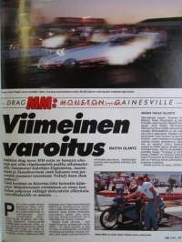 Vauhdin Maailma 1990 nr 4 -mm. Formula 1 1990, Formula 1 USA:n GP Phoenix, Ralli-SM Pohjola-ralli, Ralli-SM Kymenlaakso aina sama naama, Drag-MM Gatornationals,