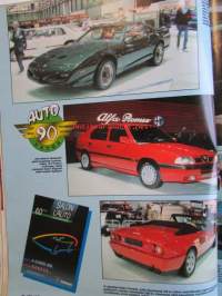 Vauhdin Maailma 1990 nr 4 -mm. Formula 1 1990, Formula 1 USA:n GP Phoenix, Ralli-SM Pohjola-ralli, Ralli-SM Kymenlaakso aina sama naama, Drag-MM Gatornationals,