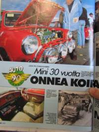 Vauhdin Maailma 1990 nr 4 -mm. Formula 1 1990, Formula 1 USA:n GP Phoenix, Ralli-SM Pohjola-ralli, Ralli-SM Kymenlaakso aina sama naama, Drag-MM Gatornationals,