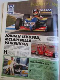 Vauhdin Maailma 1995 nr 3 -mm. Formula 1 kausi 1995 Säännöt Autot Moottorit Kuskit Teamit, Ralli MM Ruotsi, Ralli -SM Hyvinkää, Ralli-SM Junnut, Drag- MM