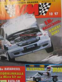 Vauhdin Maailma 1997 nr 10 -mm. Formula 1 Italia &amp; Itävalta, Rata-SM Alastaro, FK.MM, Historic Grand Race, Ralli-MM Indonesia, Ralli-SM Yyteri, Ralli-SM nuoret &amp;