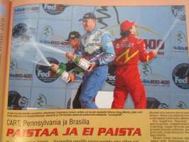 Vauhdin Maailma 1998 nr 6 -mm. Neste Rally Finlandin radiointi - rajoittamista vai kaupallisuutta vai?, Rata-SM Ahvenisto, Sukunimestä on etua, Ruotsalainen