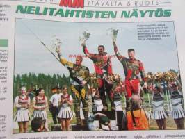 Vauhdin Maailma 1998 nr 6 -mm. Neste Rally Finlandin radiointi - rajoittamista vai kaupallisuutta vai?, Rata-SM Ahvenisto, Sukunimestä on etua, Ruotsalainen