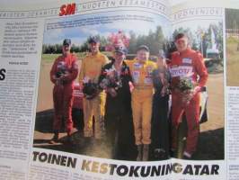 Vauhdin Maailma 1999 nr 8 -mm. Ralli-MM Uusi Seelanti Oliko tämä SM?, Ralli-Sm Tampere kolme yleiskilpailun voittajaa, Formula 1 Ranska ja Englanti ja Itävalta,