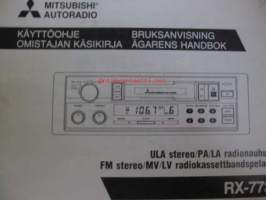 Mitsubishi autoradio käyttöohje omistajan käsikirja RX - 773