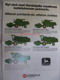 Nyt sinä saat Hankkijalta maailman luetetuimman puimurin,John Deere..