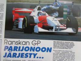 Vauhdin Maailma 1996 nr 8 -mm. Ralli-MM Argentiina Tommi ei ole mikään pommi, Junnu ja Naiset SM Tikkisen vuoro, F-Cup Vammala ja vettä tuli, Formula 1 Ranska