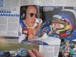 Vauhdin Maailma 1996 nr 8 -mm. Ralli-MM Argentiina Tommi ei ole mikään pommi, Junnu ja Naiset SM Tikkisen vuoro, F-Cup Vammala ja vettä tuli, Formula 1 Ranska