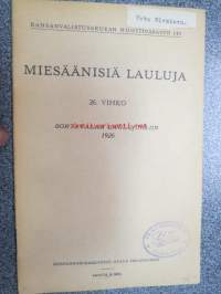 Miesäänisiä lauluja 26. vihko Sortavalan laulujuhliin 1926