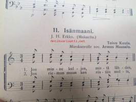 Isänmaalle marsseja ja muistolauluja. Miesäänisten laulukuntien ohjelmiston 11. vihko