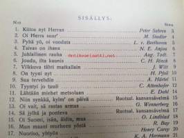 Lauluja muilta mailta. Miesäänisten laulukuntien ohjelmiston IV vihko 1940