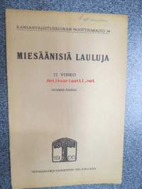 Miesäänisiä lauluja 12. vihko - Kansanvalistusseuran nuottivarasto 24