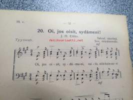 Iltama- ja kokousohjelmalauluja Miesäänisten laulukuntien ohjelmistoa X vihko