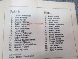 Turun Pyrkivä 1974 II Divisioona otteluohjelma -käsiohjelma