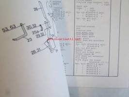 Underhaug Model 1141 &amp; 1142 Semi-automatic potato planter, Spare parts list  - puoliautomaattinen perunanistutin - varaosaluettelo englanniksi