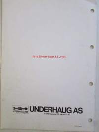 Underhaug Model 1141 &amp; 1142 Semi-automatic potato planter, Spare parts list  - puoliautomaattinen perunanistutin - varaosaluettelo englanniksi