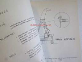 Ylö pumppuhapotin HP-5 käyttöohje, varaosaluettelo vm-86, bruksanvisning, reservdelskatalog