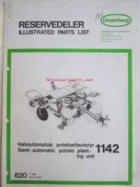 Underhaug reservedeler illustrated parts list, Halvautomatisk potetsetteutstyr Semi-automatic potato plant ing unit  1142 (620 85-02-1000 2. opplag)