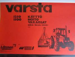 Varsta 1250, 1500 -käyttö, hoito, varaosat sarjanumerosta 28240- alkaen (1990)