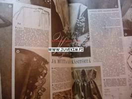 Kotiliesi 1950 nr 12 Kansikuva Martta Wendelin - Juhannus, Virkarouva ja kotirouva, Piha-aita esittäytyy monessa asussa, Paras mansikkahillo, Ajankuvaa 1950, ym.