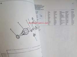 Massey-Ferguson MF 595 Parts Book -varaosaluettelo 4:llä eri kielellä.