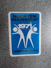 Nuorten Suurkisat 1971 -tarra