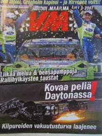 Vauhdin Maailma 2007 nr 3 -mm. Ralliautojen vakuutukset, Ralli-MM Ruotsi ja Norja, Ralli-SM Nilsiä, Viron Rallisarja, Kansaiväliset Rallisarjat Kemi, Iltaralli ja