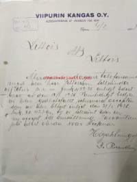 Viipurin Kangas, Viipuri 4/2 1925 -asiakirja
