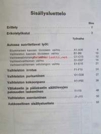 Volvo Huoltokäsikirja, Osa 4 (43) Vaihteisto M 45 R, 343 Mt  -Korjaus ja huolto